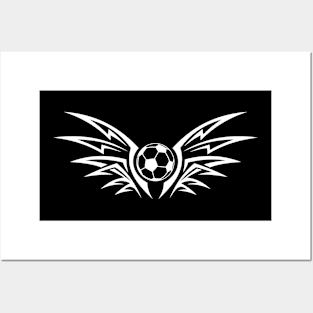 Soccer Football Wings Angel Goalie Futbol Player Posters and Art